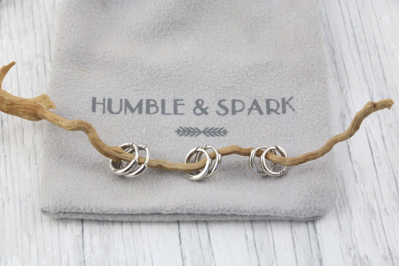 GOLD / STERLING SILVER small hoop earrings | Simple huggies | small gold hoops | tiny gold hoops | plain everyday huggies | mini hoops