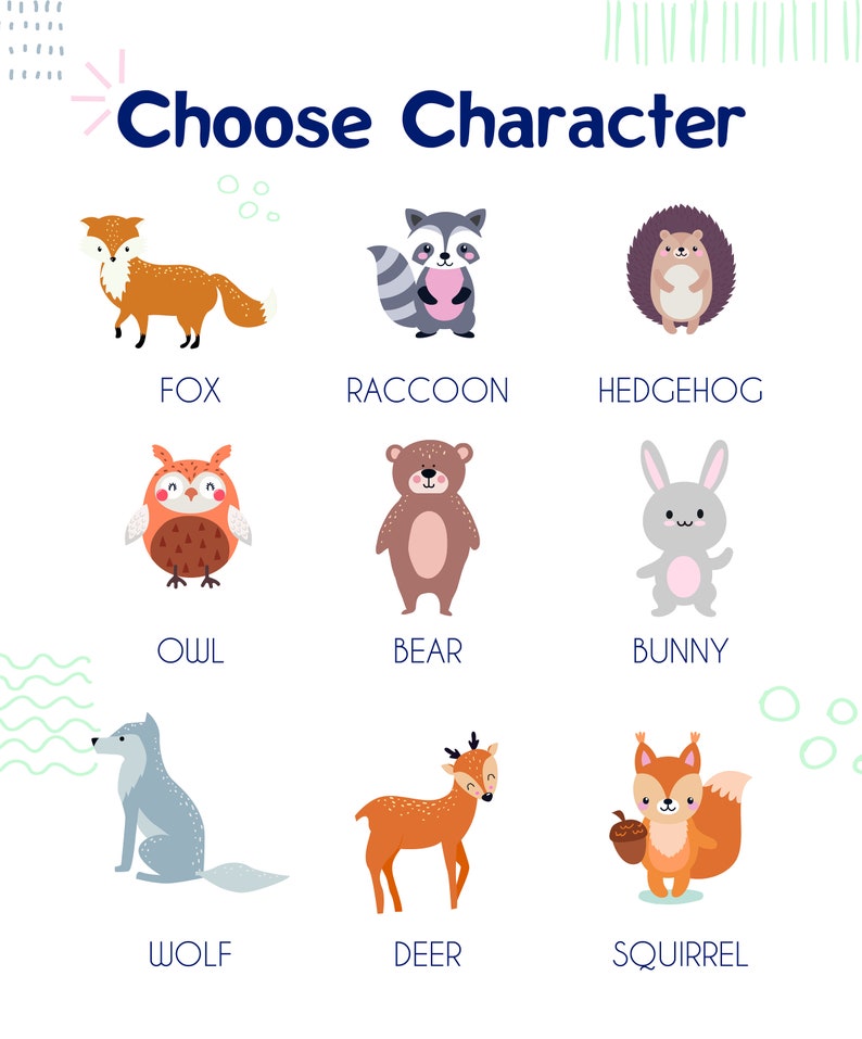 1st Birthday Gift, Woodland Animals Theme, Name Puzzle for Baby, Toddlers Toys, Personalized Baby Boy Gift, Montessori Toys Board, Kids Gift