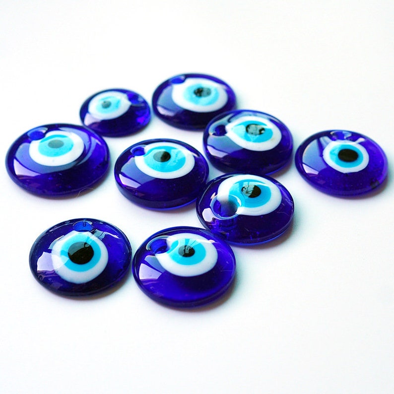 PERIMADE Turkish Evil Eye Necklace Charm • Blue Glass Evil Eye Bracelet Charm • Dainty Cute Phone Pendant • Handbag Purse Accessories