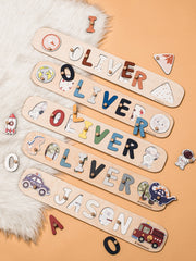 Personalized Name Puzzle, Baby Boy Gift, 1st Birthday Gift for Toddler, Kids Gift, Wood Montessori Toys, Baby Girl Gift, Baby Shower Gift