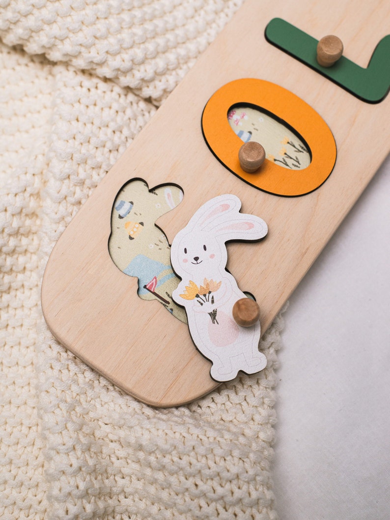 Wooden Name Puzzle First Birthday Gift for Baby Boy Cars Theme Toys Police and Fire Cars Montessori Puzzle for Toddler Birthday Gift