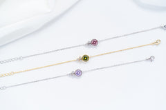 Gold Peridot bracelet - dainty peridot bracelet - cluster bracelet - gemstone bracelet - August birthstone bracelet - green and gold bracele