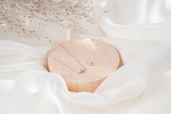 Dainty opal starburst bracelet - thin stackable bracelets - tiny opal bracelet - delicate opal star bracelet - gifts for her - october gift