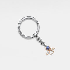PERIMADE Angel Photo Projection Keychain • Personalized Picture Inside Key Ring • Minimalist Pet Memorial Jewelry • Trendy Best Friend Gift
