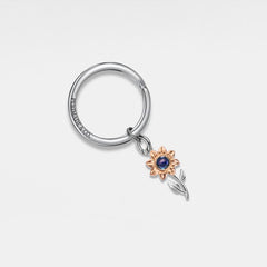 PERIMADE Sunflower Projection Keychain • Custom Memorial Photo Key Ring • Personalized Picture Inside Jewelry • Trendy Best Friend Gift