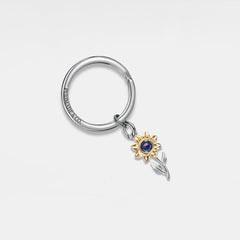 PERIMADE Sunflower Projection Keychain • Custom Memorial Photo Key Ring • Personalized Picture Inside Jewelry • Trendy Best Friend Gift