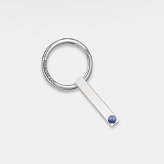 PERIMADE Bar Photo Projection Keychain • Personalized Picture Inside Key Ring • Sterling Silver Friendship Jewelry • Best Friend Gift