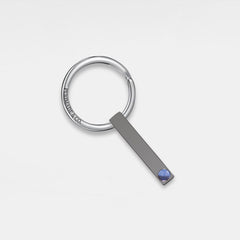 PERIMADE Bar Photo Projection Keychain • Personalized Picture Inside Key Ring • Sterling Silver Friendship Jewelry • Best Friend Gift