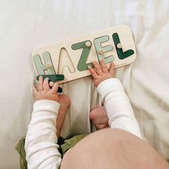 Personalized Name Puzzle First Birthday Gift for Kids Baby Shower Gift Custom Toddler Toys Wooden 1st Christmas Child Gift Montessori Puzzle