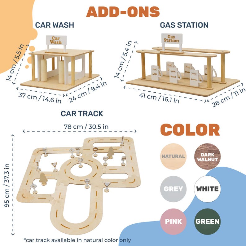 Montessori Toy Car Storage, Toy Car Parking Garage, Baby Boys Car Garage, Toy Garage Car Ramp, Toddler Birthday Gift, Personalized Toys