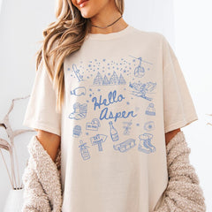 Personalized Aspen Shirt Apres Ski Shirt Ski Bachelorette Girls Ski Trip Custom Location Winter Bachelorette Martini bachelorette