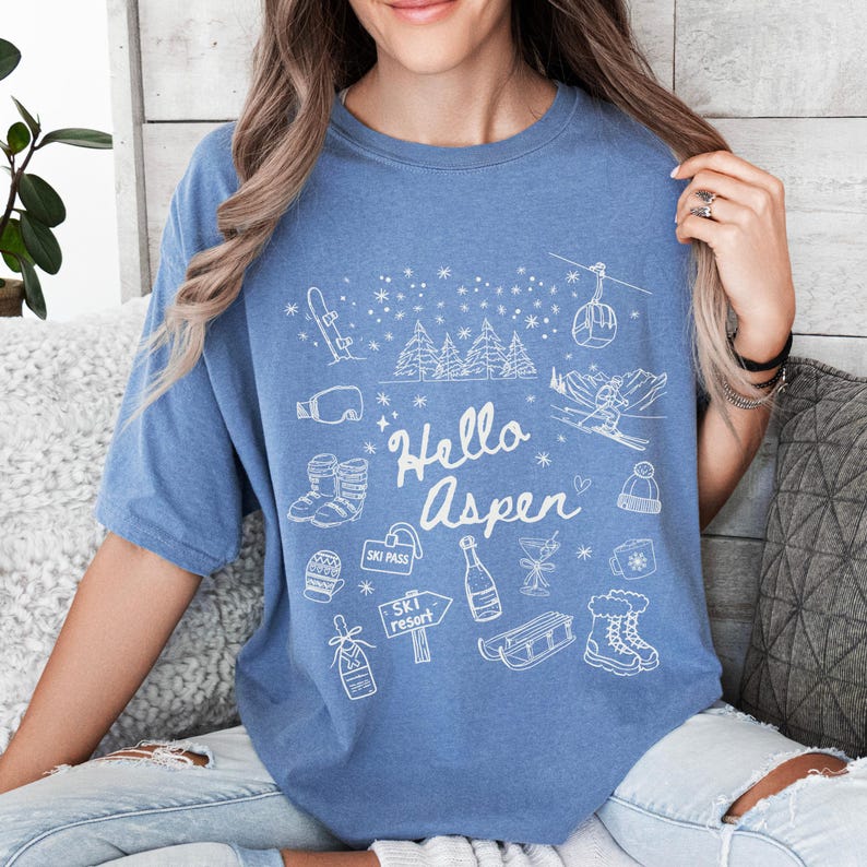 Personalized Aspen Shirt Apres Ski Shirt Ski Bachelorette Girls Ski Trip Custom Location Winter Bachelorette Martini bachelorette
