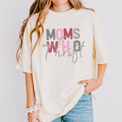 Moms Who Thrift Shirt Thrifting Mom Club Tee Vintage Mom Life Graphic Tee Cute Gift for Thrifter Trendy Thrift Mom Shirt Gift Yard Sale