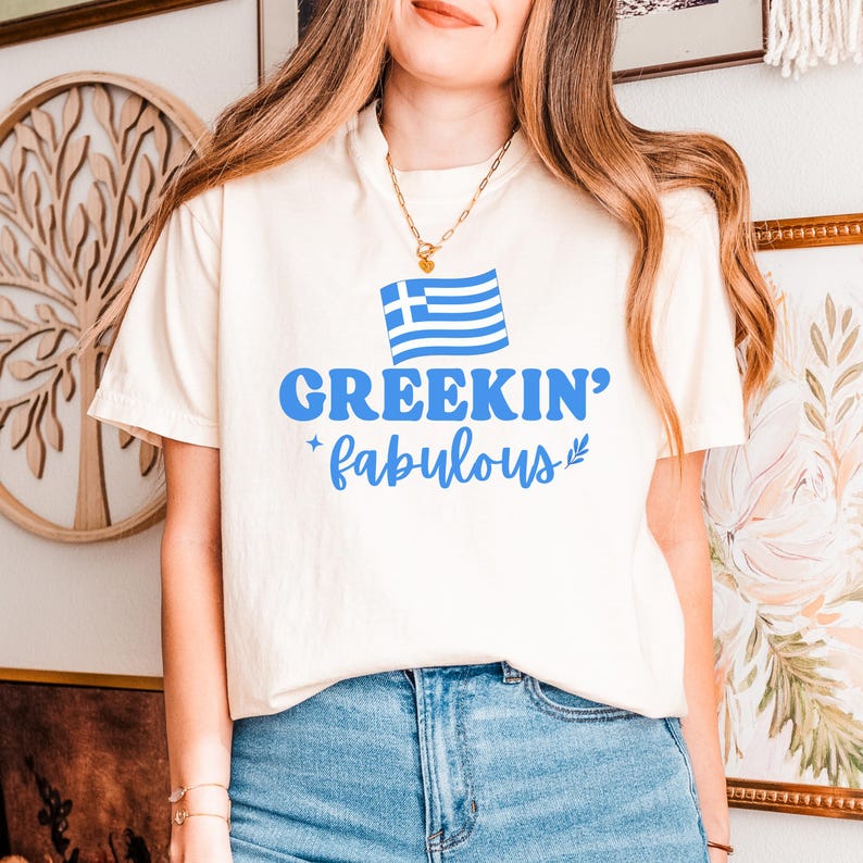 Greek Shirt Greece Girls Trip Matching Shirts Greece Bachelorette Party Gift Bride Shirt Besties Trip Shirts Greek Mommy and Me Outfit