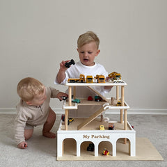 Toy Car Parking Garage, Wooden Garage, Personalized Toys for Boys, Toy Garage Car Ramp, Toddler Birthday Gift, Montessori Toy Car Storage