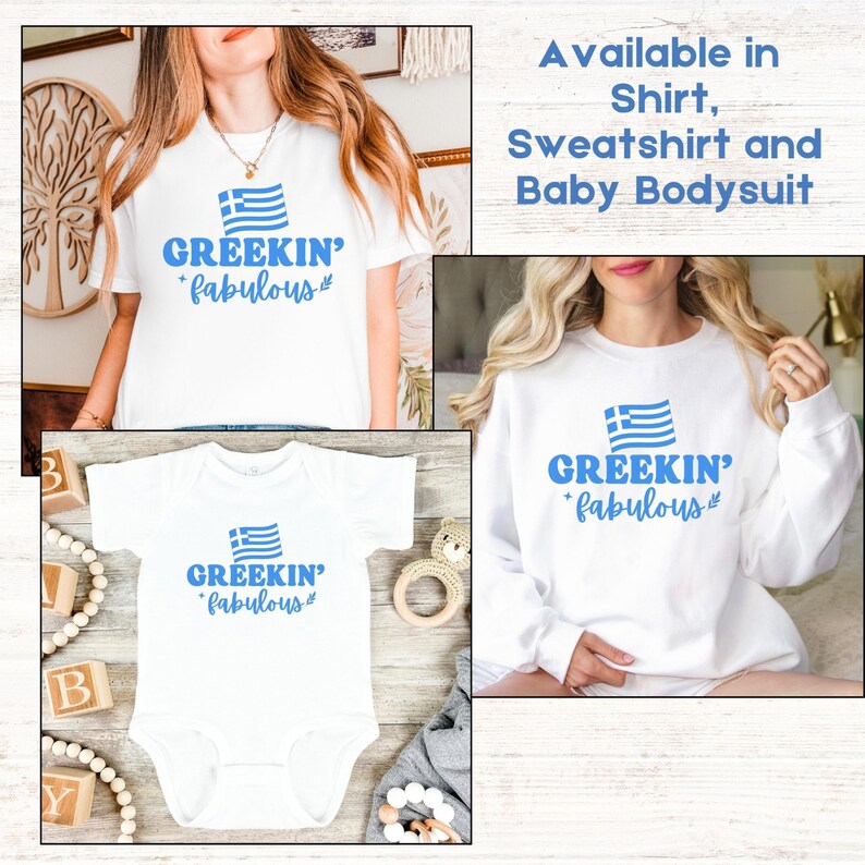 Greek Shirt Greece Girls Trip Matching Shirts Greece Bachelorette Party Gift Bride Shirt Besties Trip Shirts Greek Mommy and Me Outfit