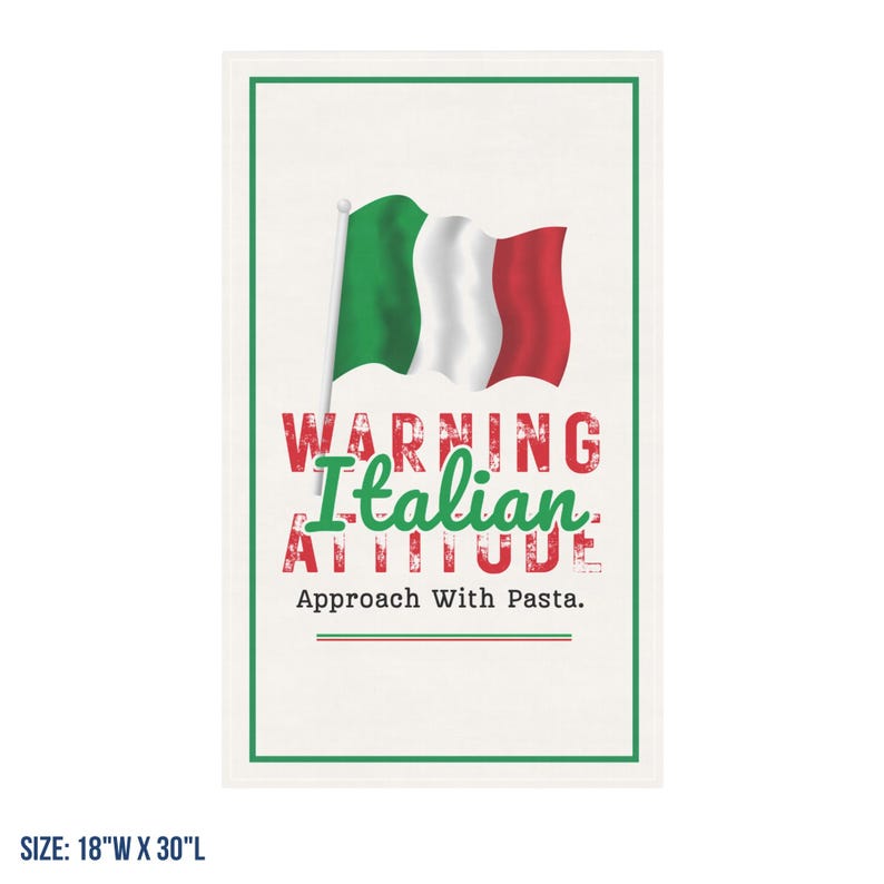 Funny Italian Hanging Kitchen Towels Italian Kitchen Art Towels Italy Gifts Hosting Gift New Home New Apartment Housewarming Gift